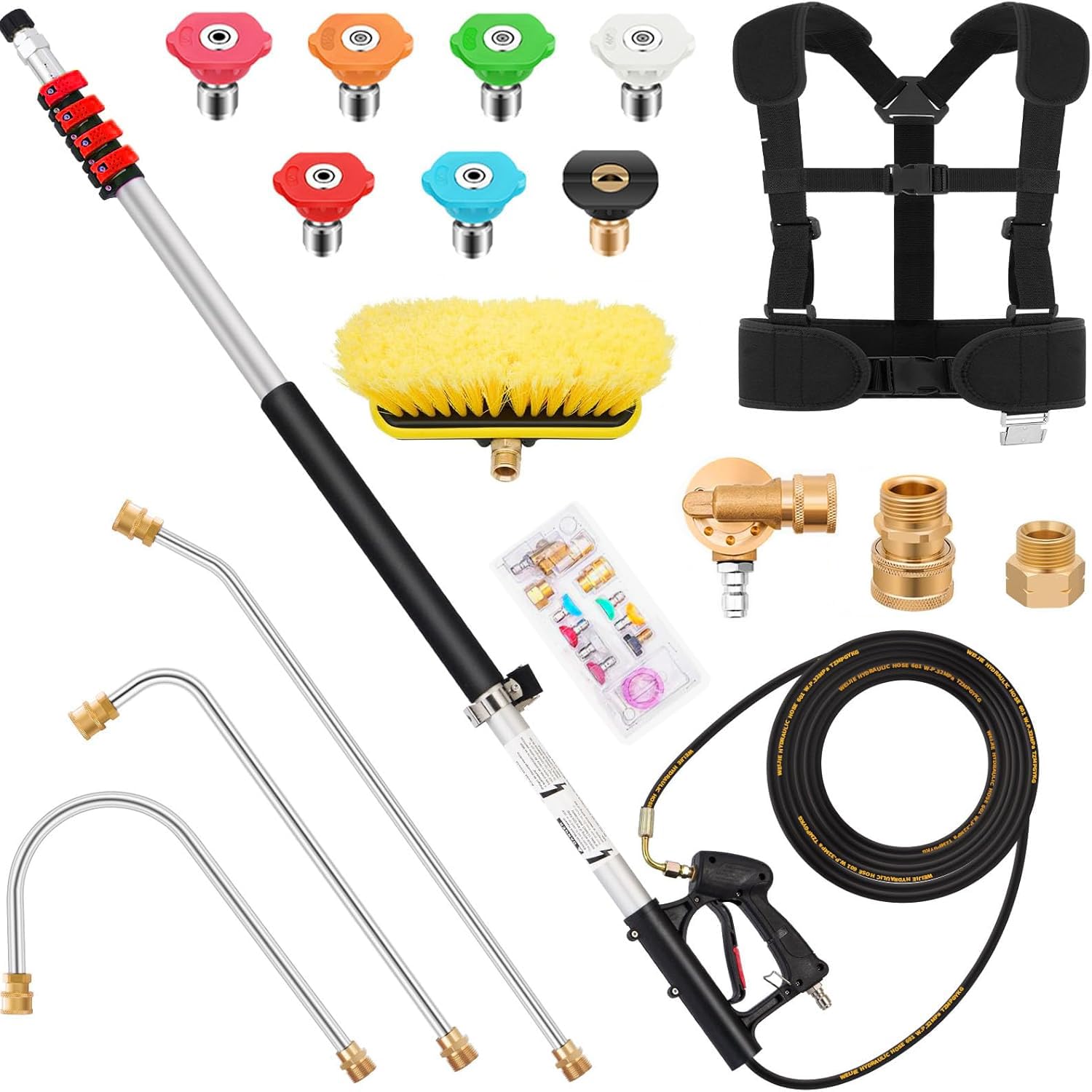 Zebby 24 FT Telescoping Lance for Pressue Washer with Power Washer